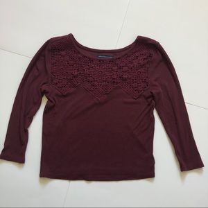 Maroon crop top